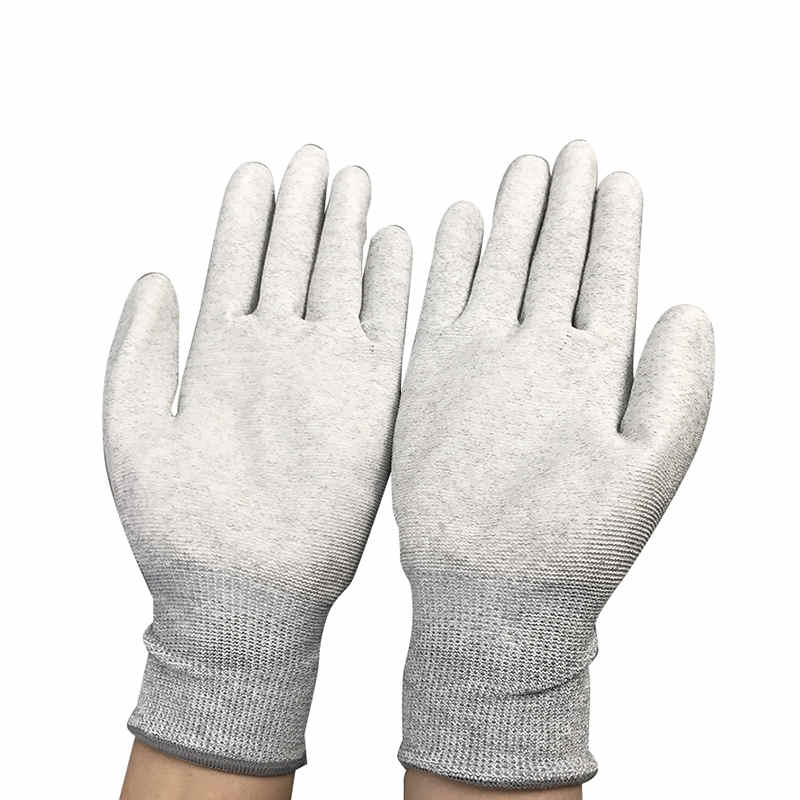 Karbon Fiber Naylon ESD Palm Pu Kaplamalı Eldiven