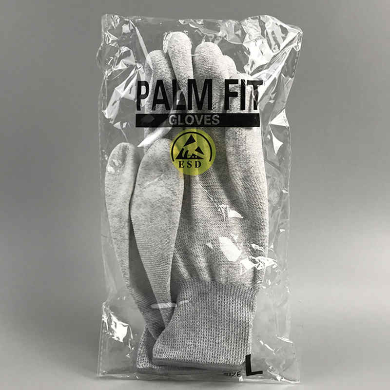 Karbon Fiber Naylon ESD Palm Pu Kaplamalı Eldiven