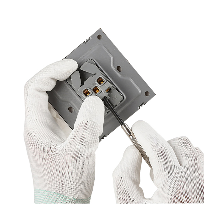 Naylon Palm Pu kaplı eldiven