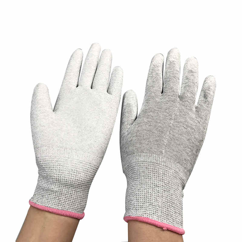 Karbon Fiber Naylon ESD Palm Pu Kaplamalı Eldiven